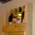 Porta bottiglie e calici in legno da parete.NUOVI 2
