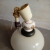Lampadario in Vetro e Ceramica con attacco per lampadine E 27 diametro campana 35 cm. 4
