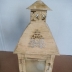 Lanterna in Metallo e Vetro Stile Shabby Sbiancata sportello laterale 2