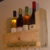 Porta bottiglie e calici in legno da parete.NUOVI 7