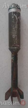 Bossolo di Razzo Illuminante Mod. 59. È un involucro vuoto in metallo