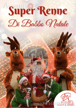 SUPER RENNE DI BABBO NATALE - SFILATA E ANIMAZIONE SUI TRAMPOLI – ANIMARE E INCENTIVARE LO SHOPING NATALIZIO IN UN UNICO SPETTACOLO – EVENTI AZIENDALI - EVENTI PRIVATI -EVENTI PUBBLICI