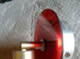 Faretto Alogeno a 220 volt orientabile in vetro e metallo completo di tutto