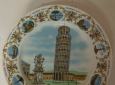 Piatti in ceramica decorata città diametro 32 cm. da collezione