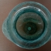 Grande vaso in vetro Verde-Azzurro di forma Ovale 2
