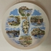 Piatti in ceramica decorata città diametro 32 cm. da collezione