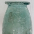 Grande vaso in vetro Verde-Azzurro di forma Ovale