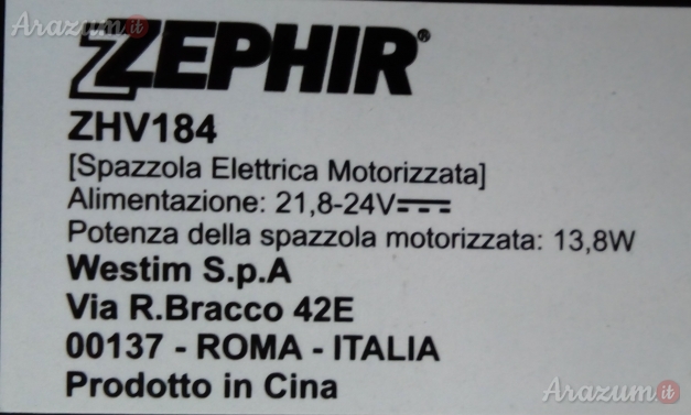 Aspirapolvere Scopa elettrica Zephir solo parte ricarica modello ZHV184