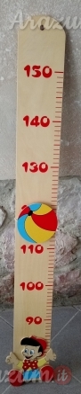 Metro Misuratore Righello di crescita in legno, ideale per bambini
