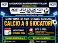 Campionato  amatoriale calcio a 8 iscrizione gratuita da Ottobre 2026