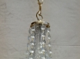Lampadario In Ottone e Cristallo Vintage in stile impero.