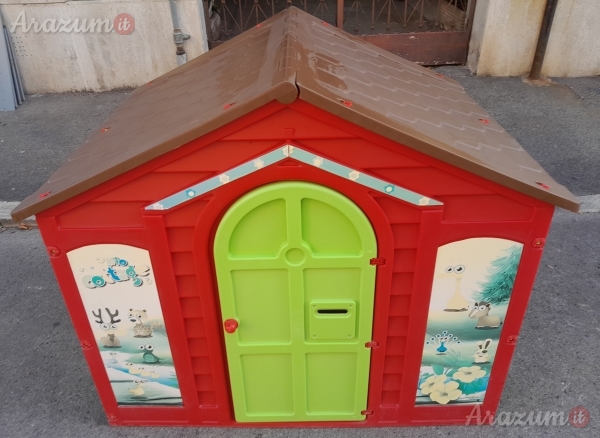 Casetta per Bambini da Giardino in Resina Plastica Gioco Bimbi Esterno Interno e smontabile.