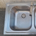 Lavello a doppia vasca in Acciaio inox Completo di rubinetto e scarichi