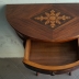 Consolle Antica XVIII SECOLO a mezza Luna in legno di Noce con un cassetto 3
