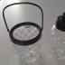Cestello Porta Ghiaccio più Shaker da Cocktail in Cristallo molato a mano Vintage