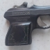Pistola giocattolo in metallo con scritta