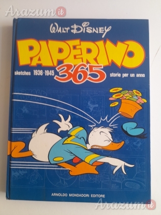 Topolino e i Magnifici Eroi di Walt Disney Paperino 365 storie libro + copertina.
