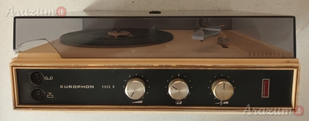 Giradischi vintage Europhon 2525 D anni '60 o'70 funzionante senza casse