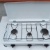 Fornello portatile a gas 3 fuochi marca Parker smaltato Bianco 4