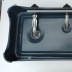 Fornello portatile a gas 3 fuochi marca Parker smaltato Bianco 5
